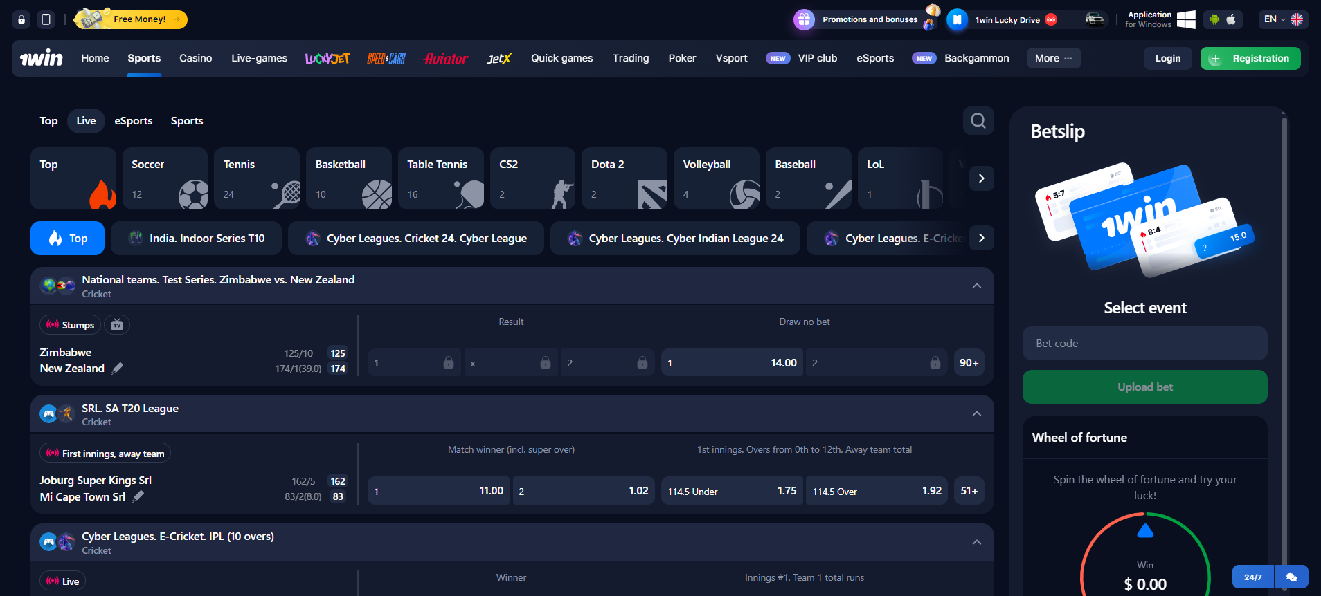1win offers top odds for global sports events and matches