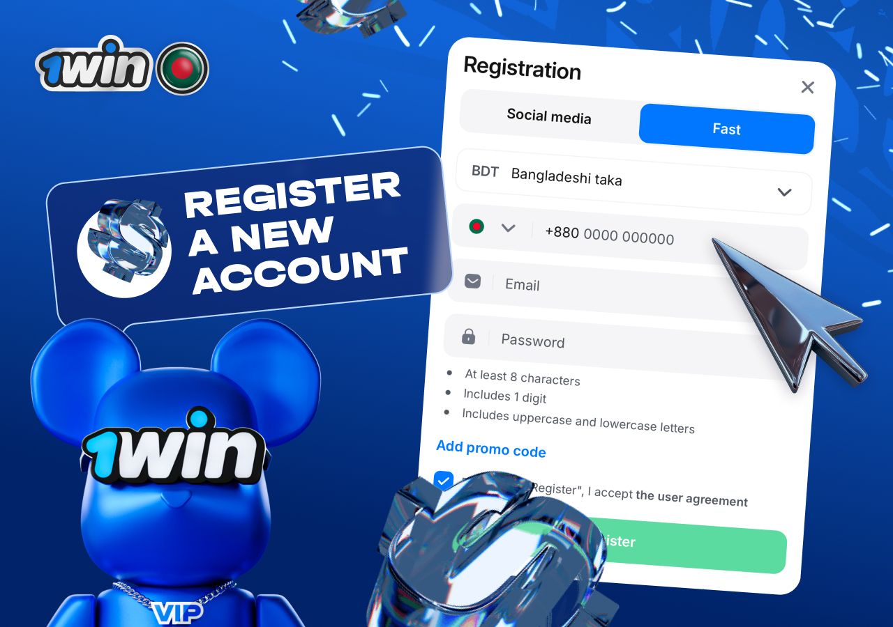 1win sign up and login page for Bangladesh new players